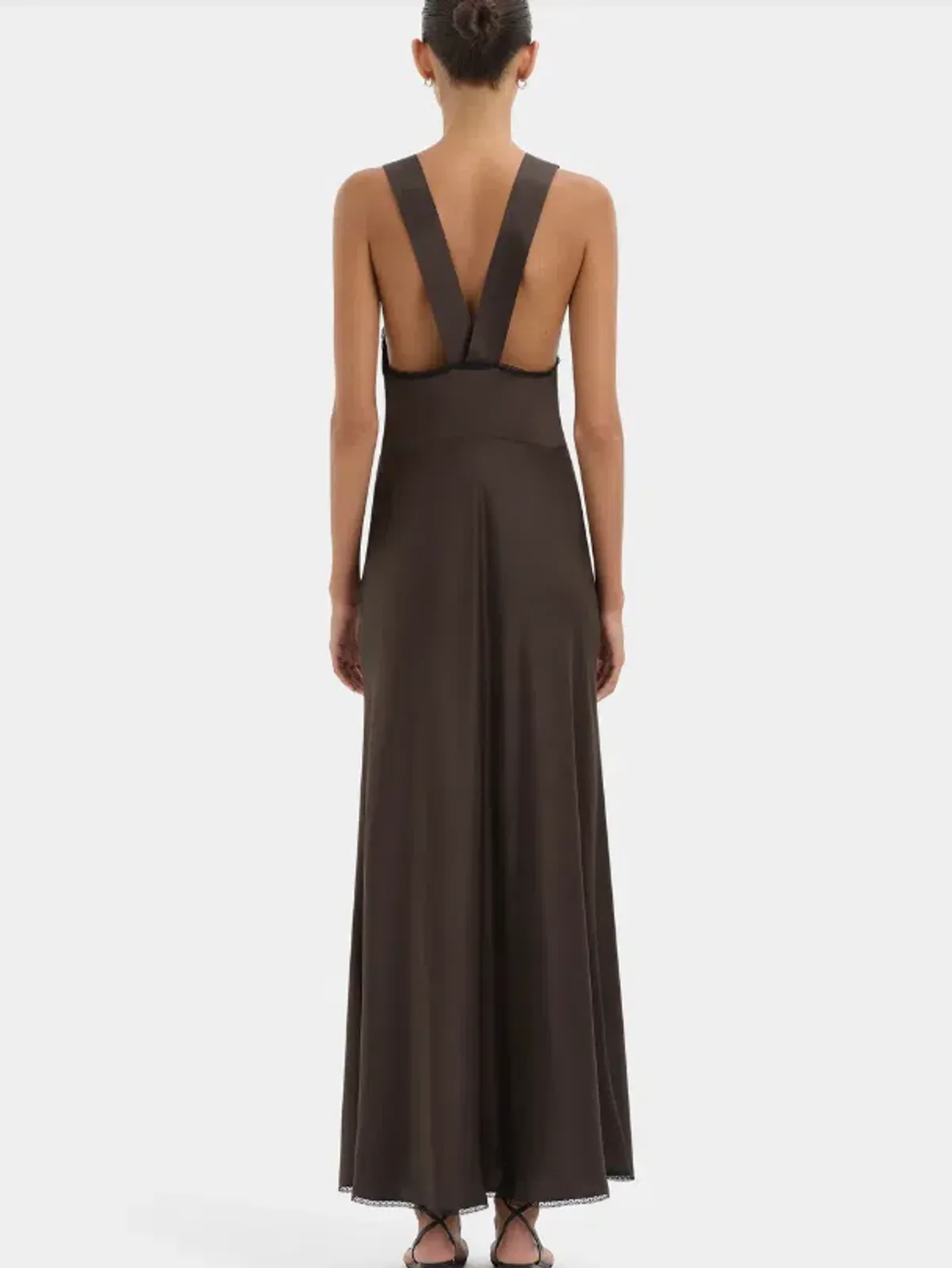 Sir Aries Cut Out Gown in Chocolate Size 10 - Image 2
