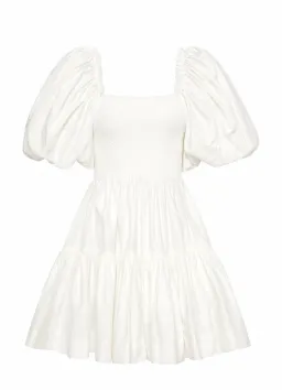 AJE Casa Puff Sleeve Mini Dress – Ivory Size 16 for rent on The Volte - image 4