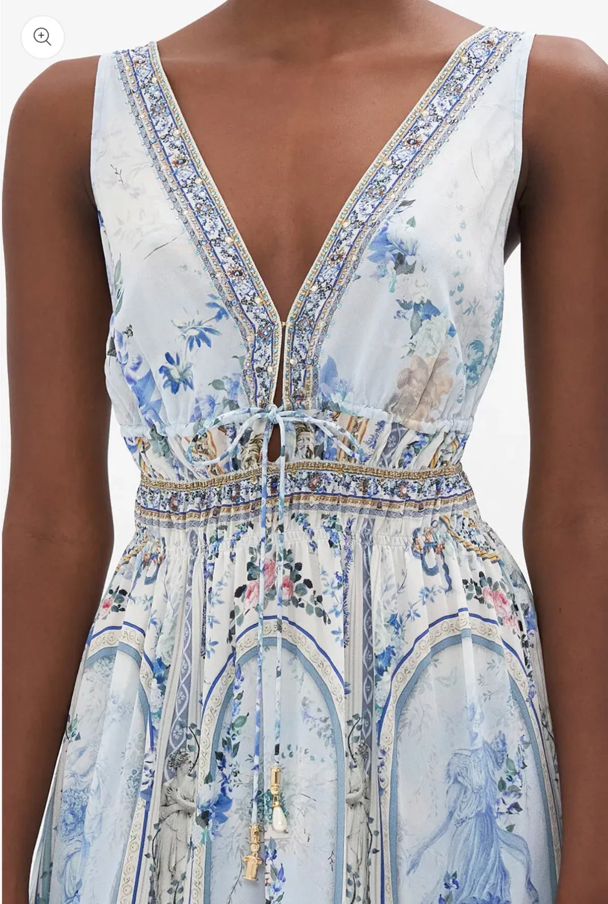 CAMILLA Shirred Waist Detail Mini Dress — Season Of The Siren Size L - Image 3
