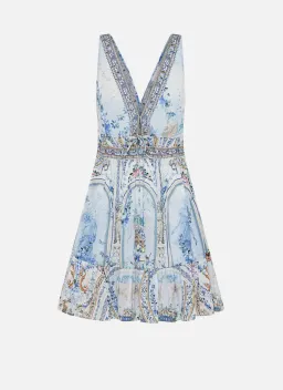 CAMILLA Shirred Waist Detail Mini Dress — Season Of The Siren Size L for rent on The Volte - image 4