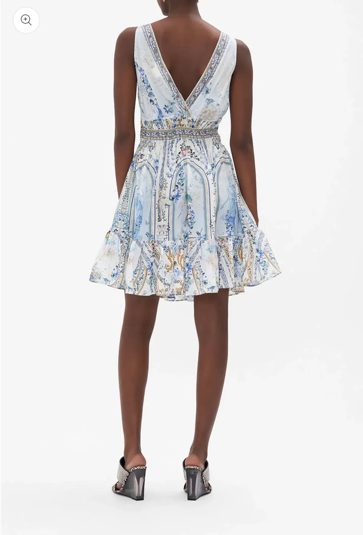 CAMILLA Shirred Waist Detail Mini Dress — Season Of The Siren Size L - Image 2