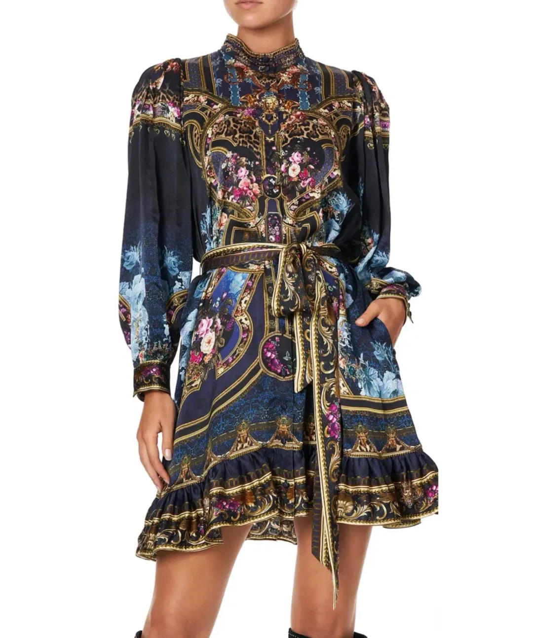 AMILLA Drop Sleeve Shirt Dress — Fields Of Treasure Size M for rent on The Volte - main image