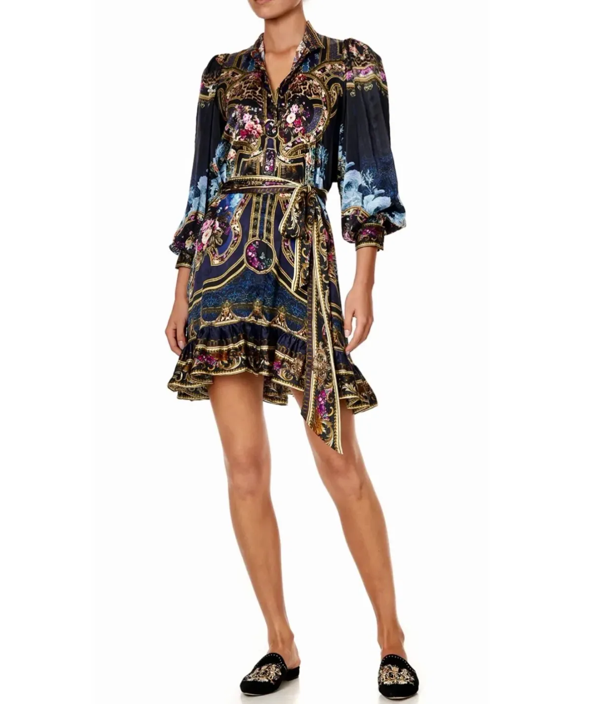 AMILLA Drop Sleeve Shirt Dress — Fields Of Treasure Size M - Image 3