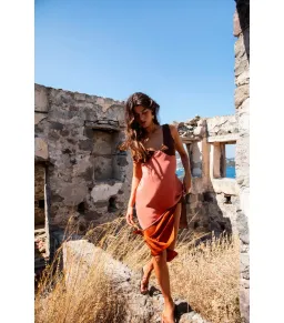 Sir The Label Halcyon Midi Dress in Almond Splice Size 3 / AU 12 for rent on The Volte - image 4