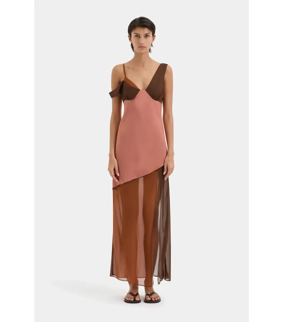 Sir The Label Halcyon Midi Dress in Almond Splice Size 3 / AU 12 for rent on The Volte - main image