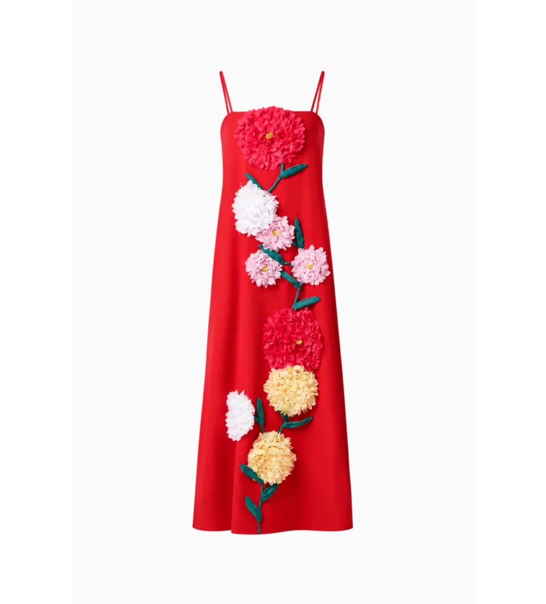 Elliatt Buttercup Embroidered Maxi Dress in Red Size S/AU 8 for rent on The Volte - main image