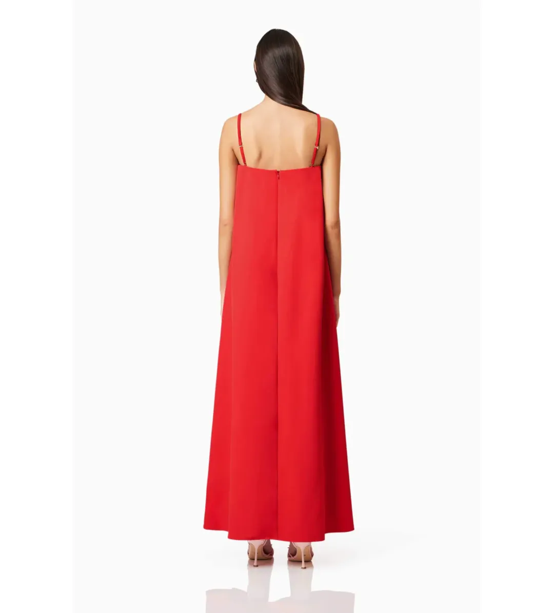 Elliatt Buttercup Embroidered Maxi Dress in Red Size M/AU 10 for rent on The Volte - main image