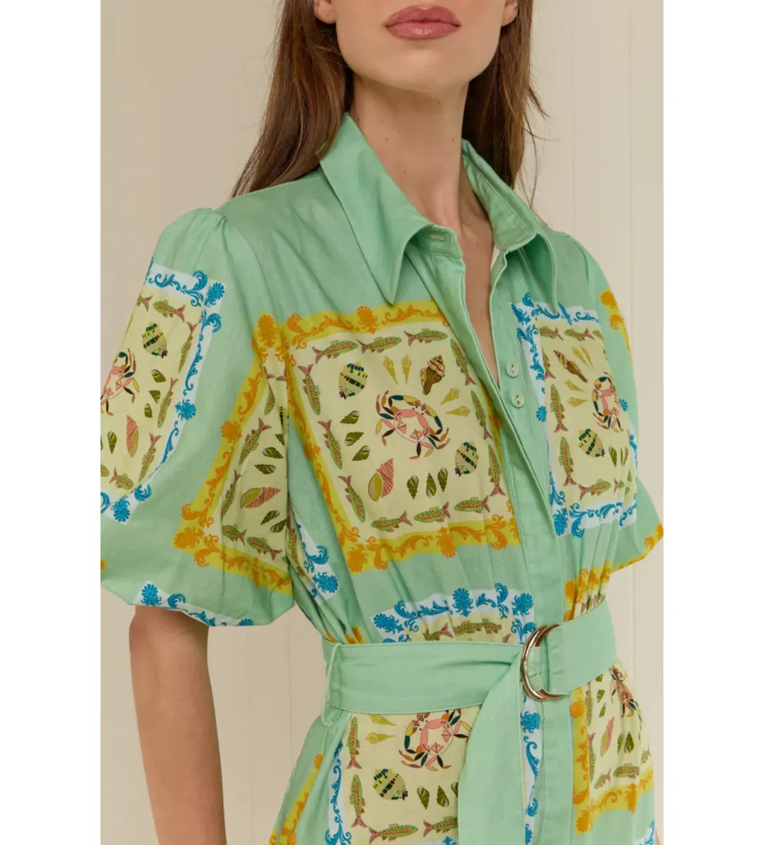 Palm Noosa Paddi Dress in Saya Shells Size AU12 for rent on The Volte - main image