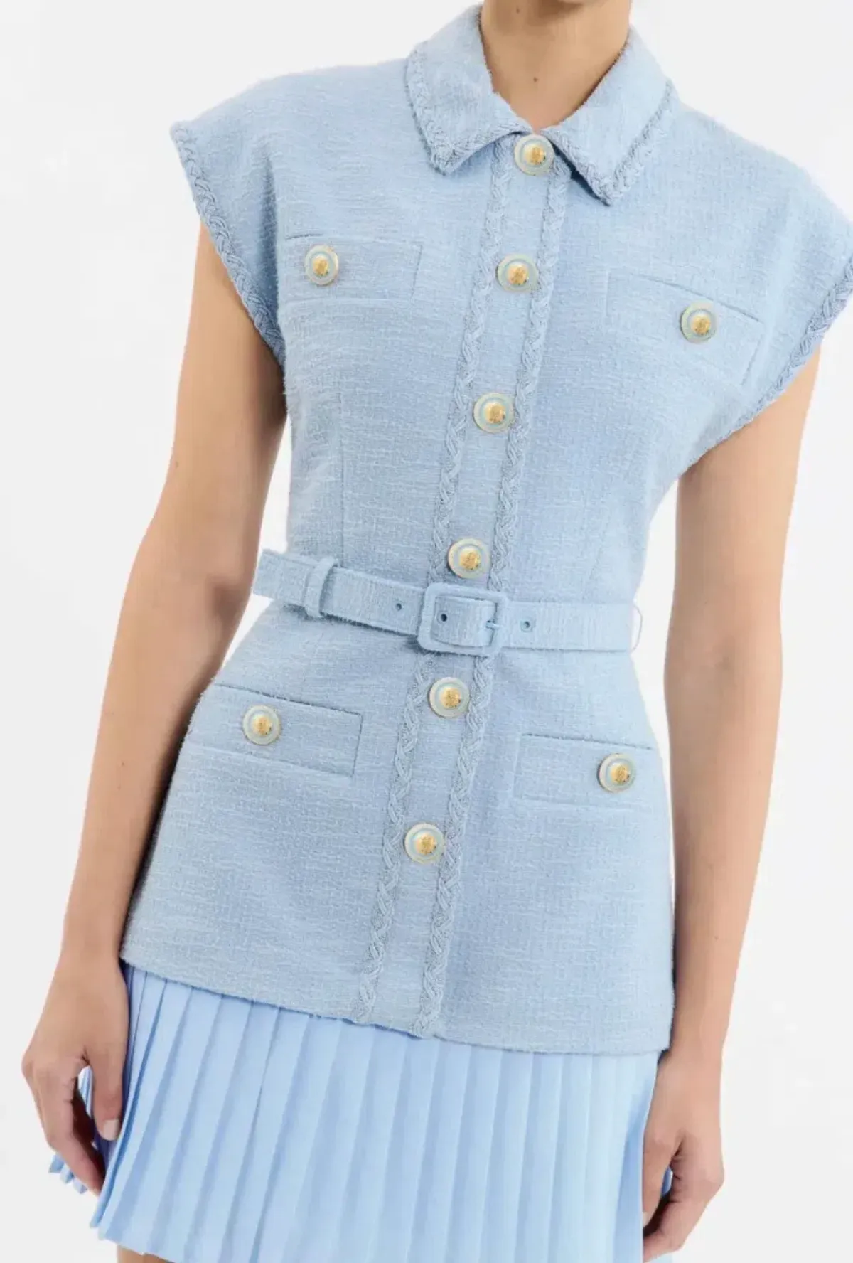 Rebecca Vallance Jonie Mini Dress Size XS (AU 6) in Pale Blue - Image 2