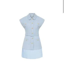 Rebecca Vallance Jonie Mini Dress Size XS (AU 6) in Pale Blue for rent on The Volte - image 4