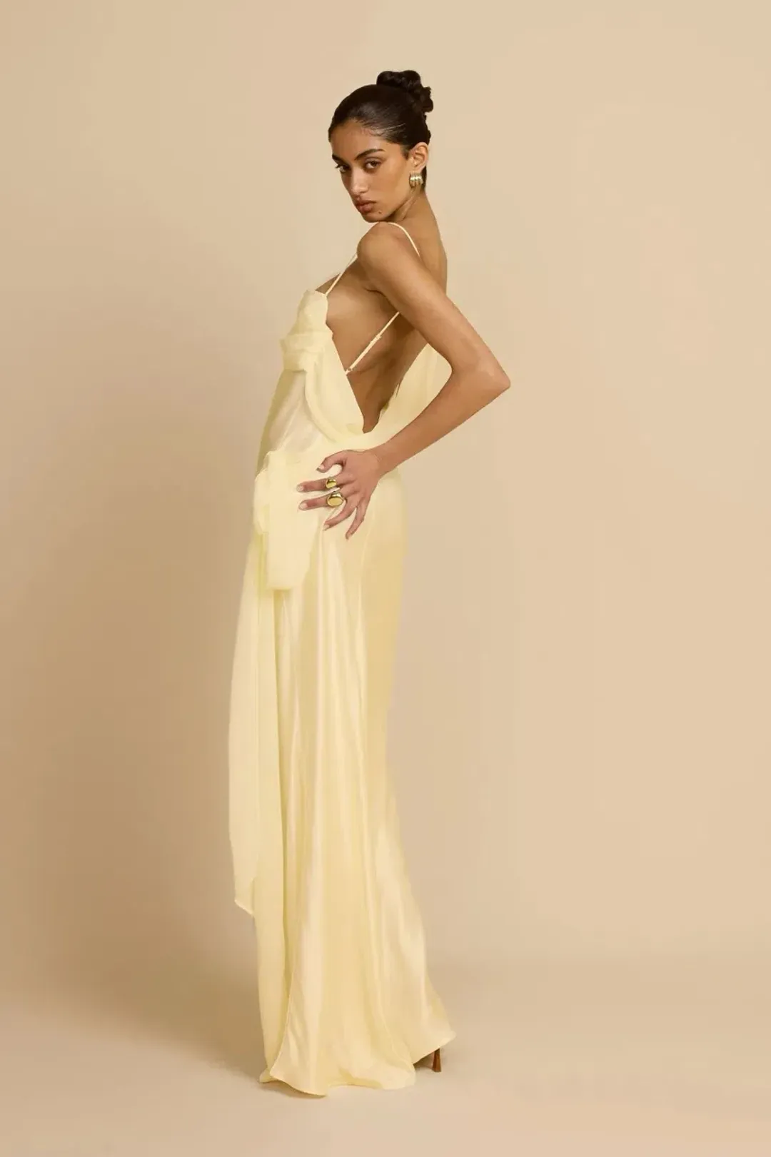 ARCINA ORI HELENA DRESS LEMON SIZE 8 (S) for rent on The Volte - main image