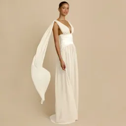 Arcina Ori Ramona Dress In Ivory Size Large for rent on The Volte - image 2