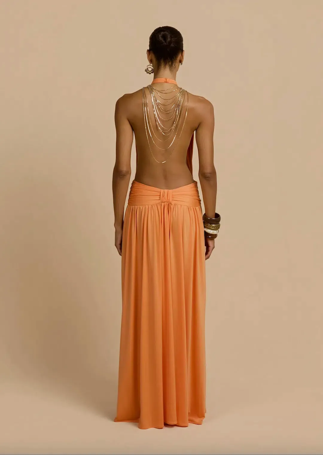 ARCINA ORI SANTINA DRESS TANGERINE SIZE XS for rent on The Volte - main image