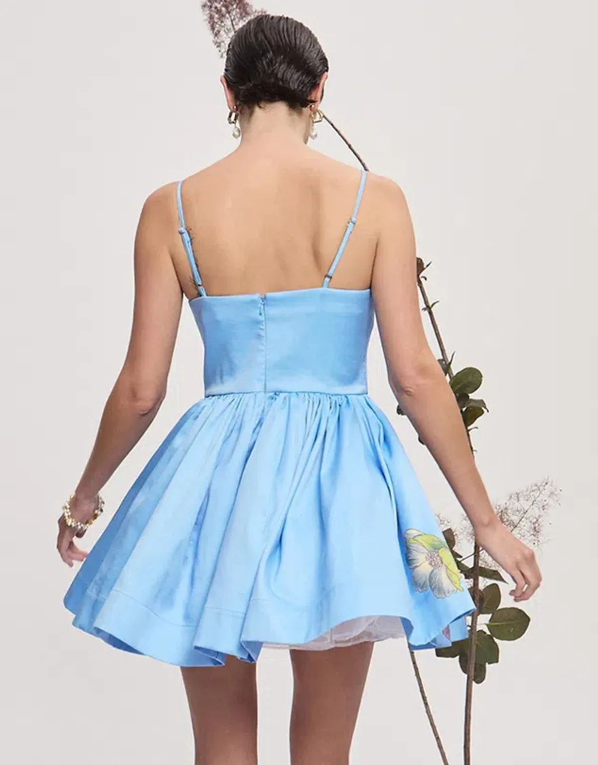 🩵 BRAND NEW ALEMAIS Donata Mini Dress - Size 12 - Sky Blue Floral 🩵 - Image 5