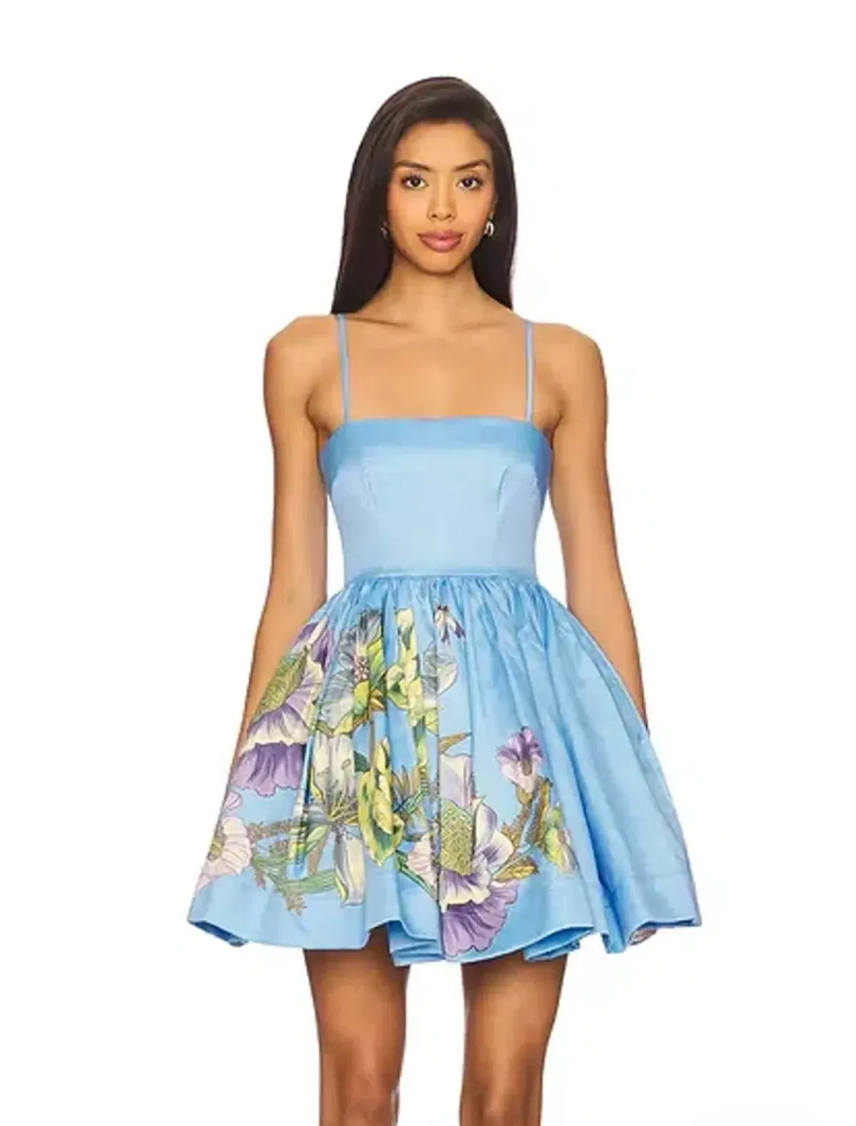 🩵 BRAND NEW ALEMAIS Donata Mini Dress - Size 12 - Sky Blue Floral 🩵 for rent on The Volte - main image