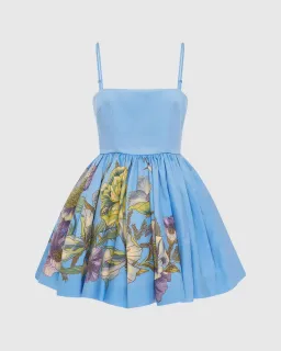 🩵 BRAND NEW ALEMAIS Donata Mini Dress - Size 12 - Sky Blue Floral 🩵 for rent on The Volte - image 6