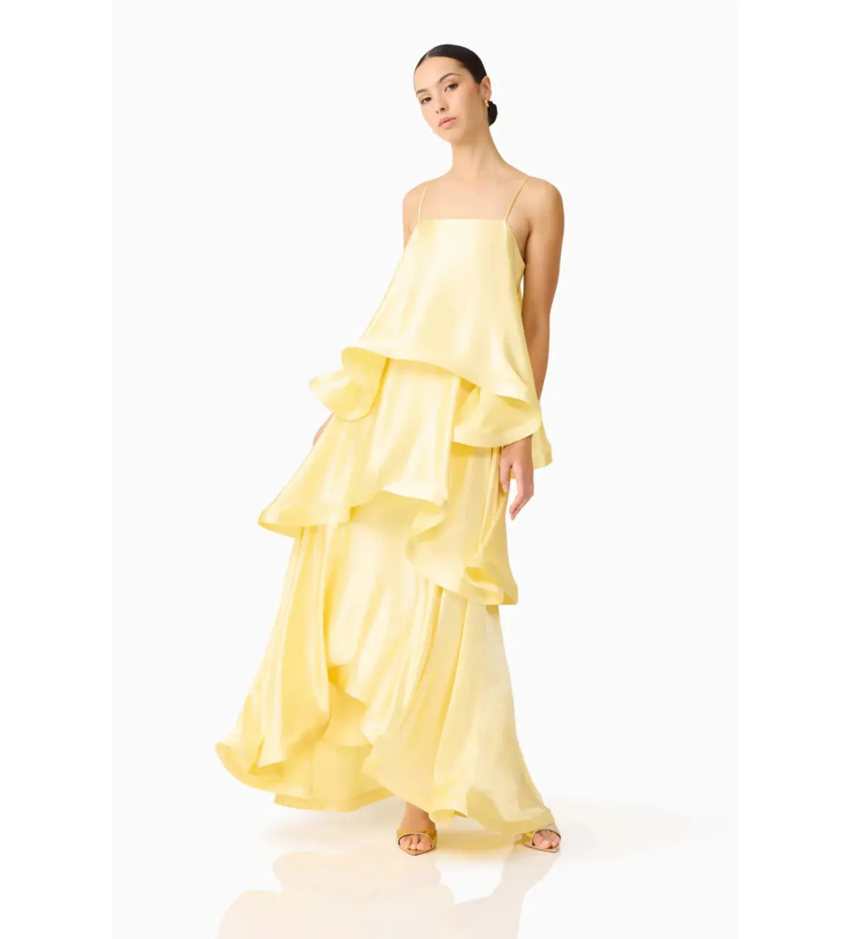 Elliatt Tilly Tiered Maxi Dress Butter Yellow Size XXL/AU 16 - Image 2