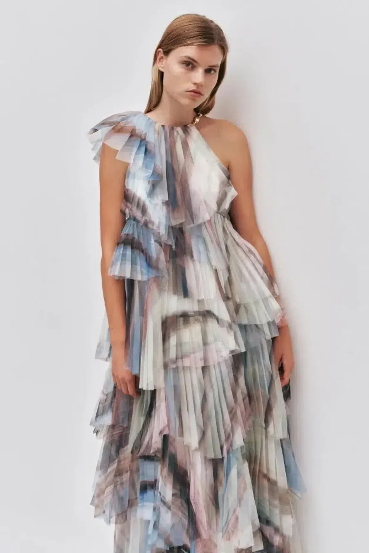 ๐AJE Westlyn Gown โ Blue Reverie โ Size 10 Formal Tiered Maxi Dress๐ - Image 4