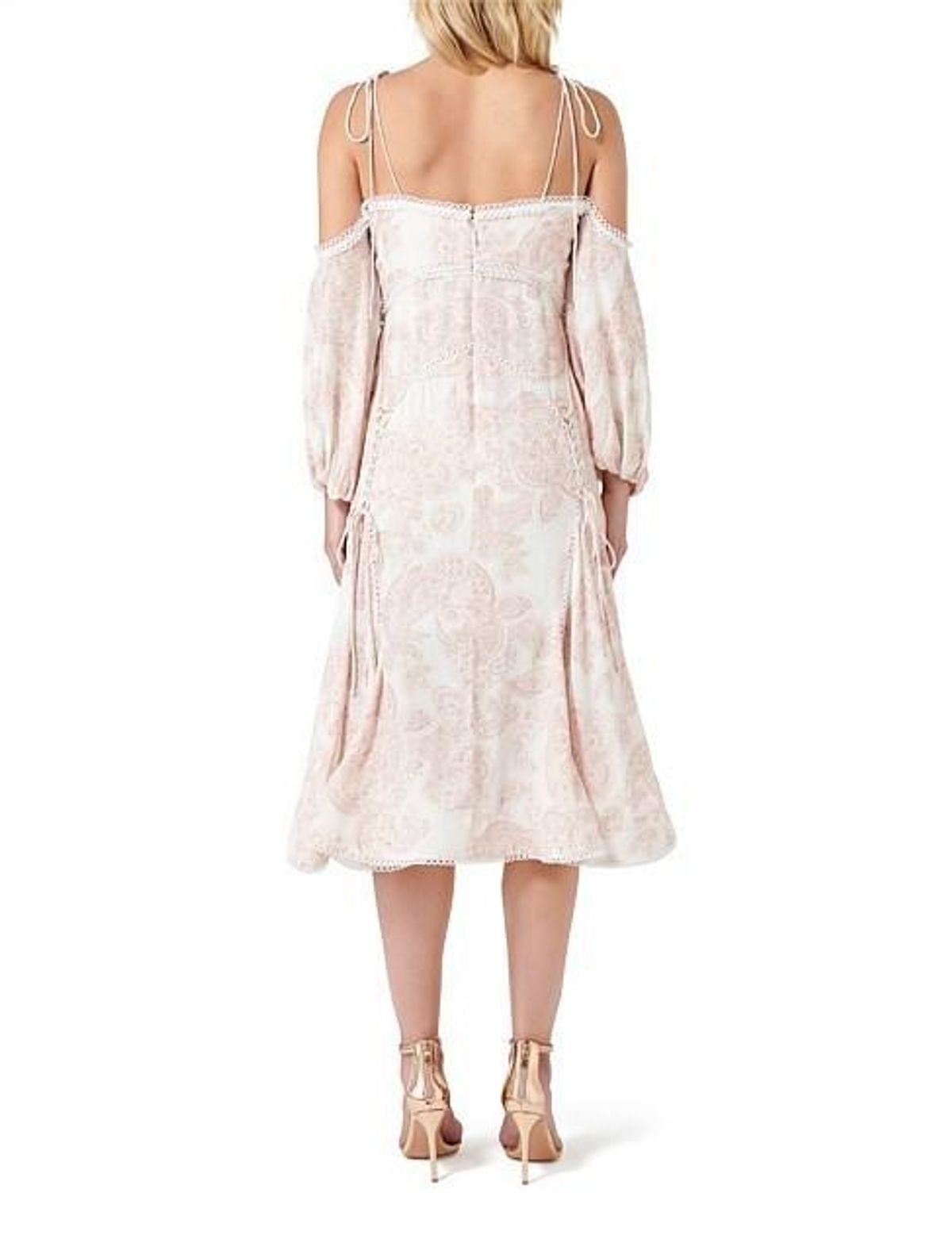 Thurley Sardinia Midi Dress Dusty Pink Size 6 - Image 3