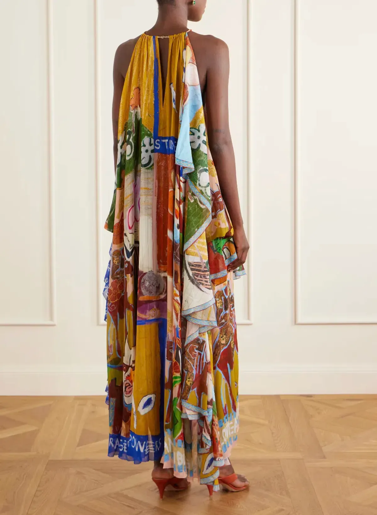 ALEMAIS MLAK HALTER GOWN SZ 10 - Image 3