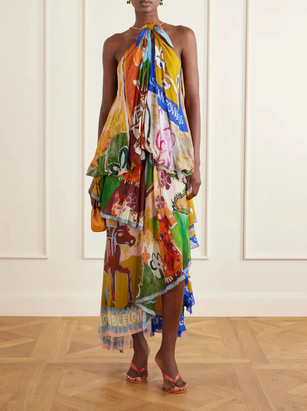 ALEMAIS MLAK HALTER GOWN SZ 12 for rent on The Volte - main image