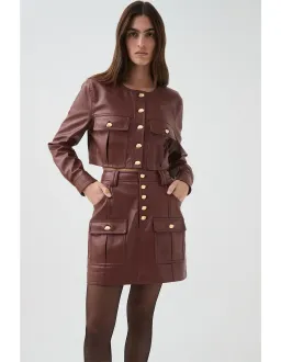 Aje Sarina Mini Skirt Size 8 Toffee for rent on The Volte - image 2