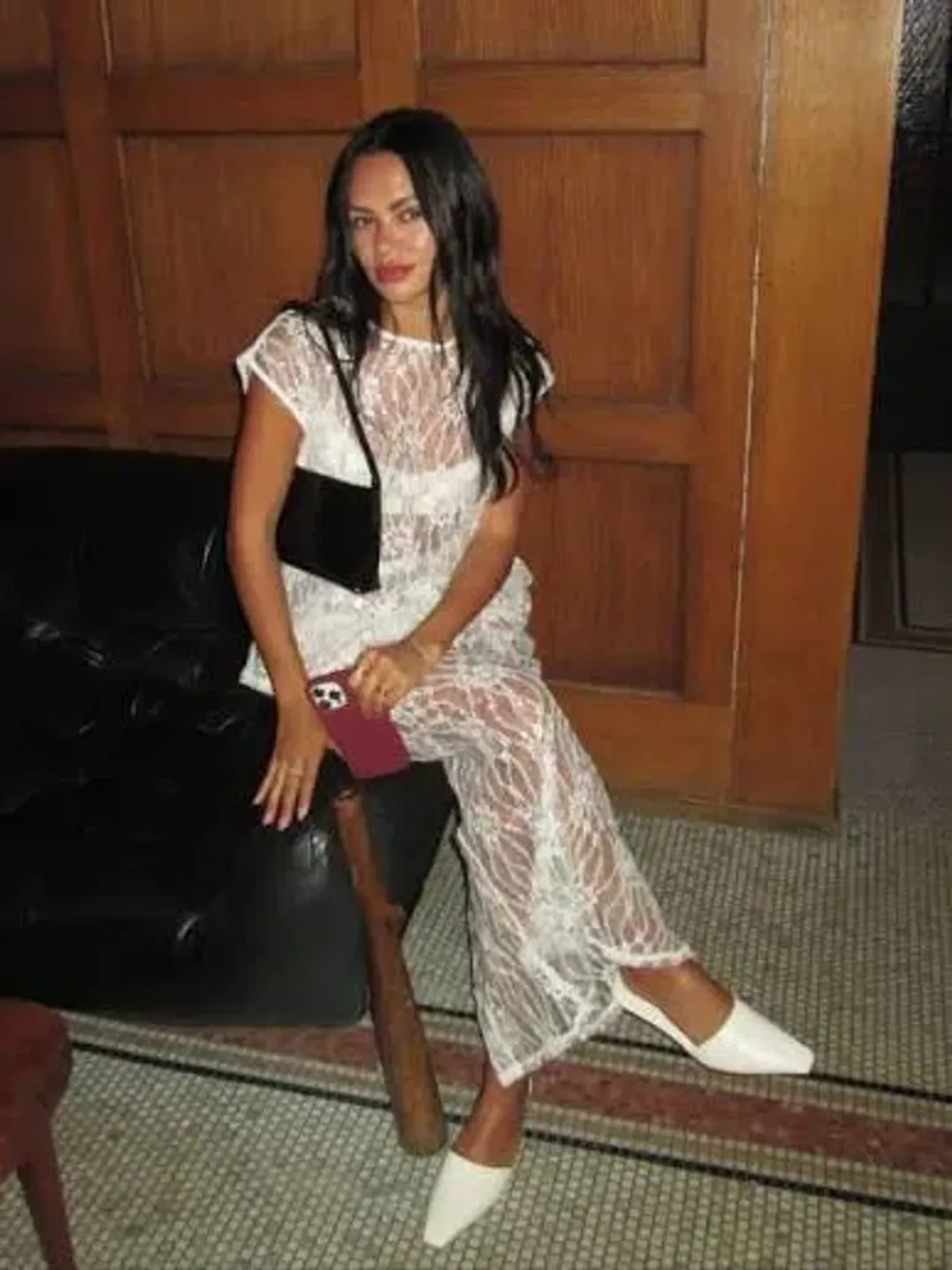 VRG GRL DEVYN SEQUIN MIDI SKIRT WHITE for rent on The Volte - main image
