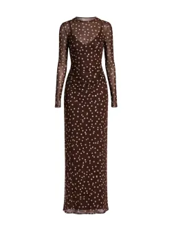 By Nicola Luca Maxi Dress – Chocolate Polka Size 8 for rent on The Volte - image 2