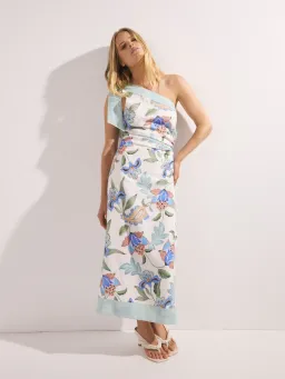 Kivari Azure One-Shoulder Midi Dress - Size 8 for rent on The Volte - image 2