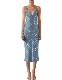 Shona Joy Blue Polka Dot Midi for rent on The Volte - image 1