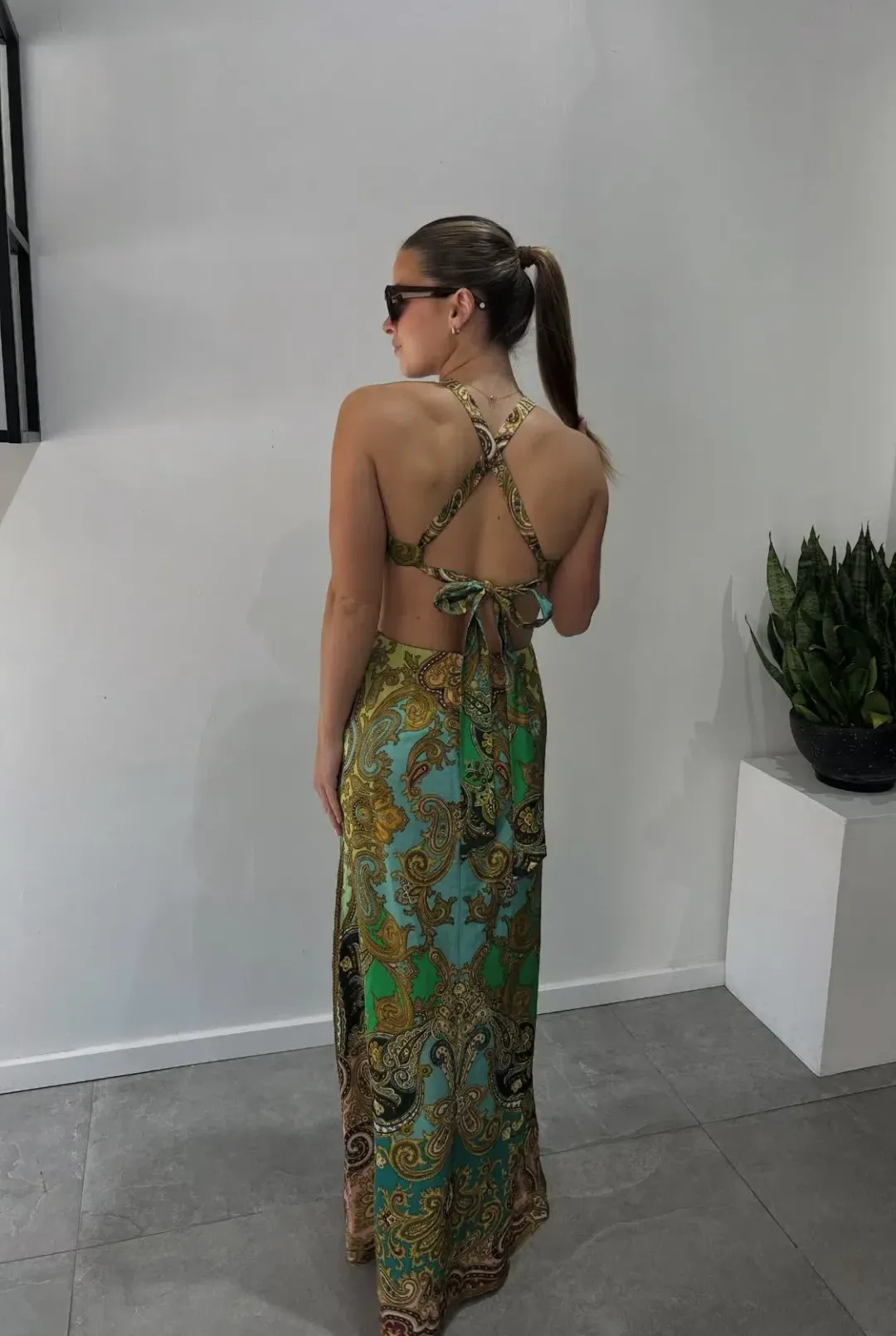Alemais Clemenza Cut Out Midi Dress Size 8 for rent on The Volte - main image