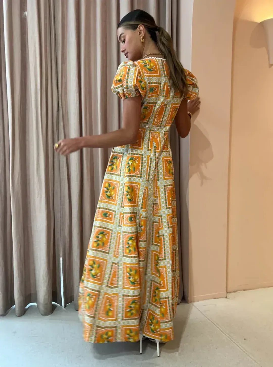 BY NICOLA WAVY MAXI - ORANGE SIZE 8 for rent on The Volte - main image