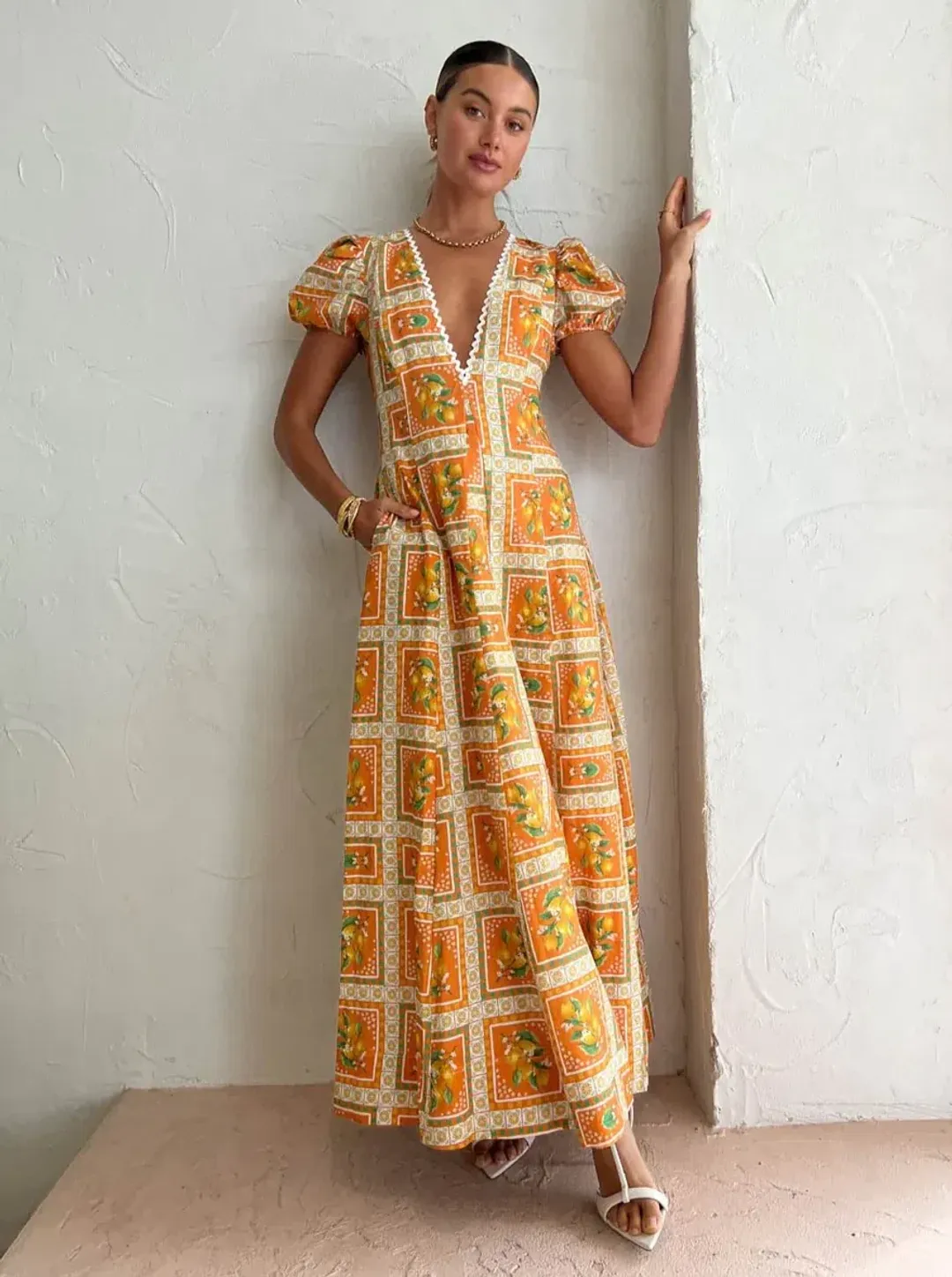 BY NICOLA WAVY MAXI - ORANGE SIZE 8 for rent on The Volte - main image