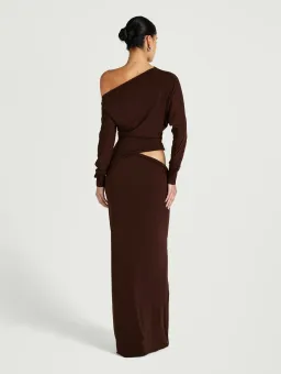 Benni Enya Maxi Dress size 16 Chocolate Brown for rent on The Volte - image 2