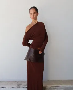 Benni Enya Maxi Dress Chocolate Brown Size 6 for rent on The Volte - image 3