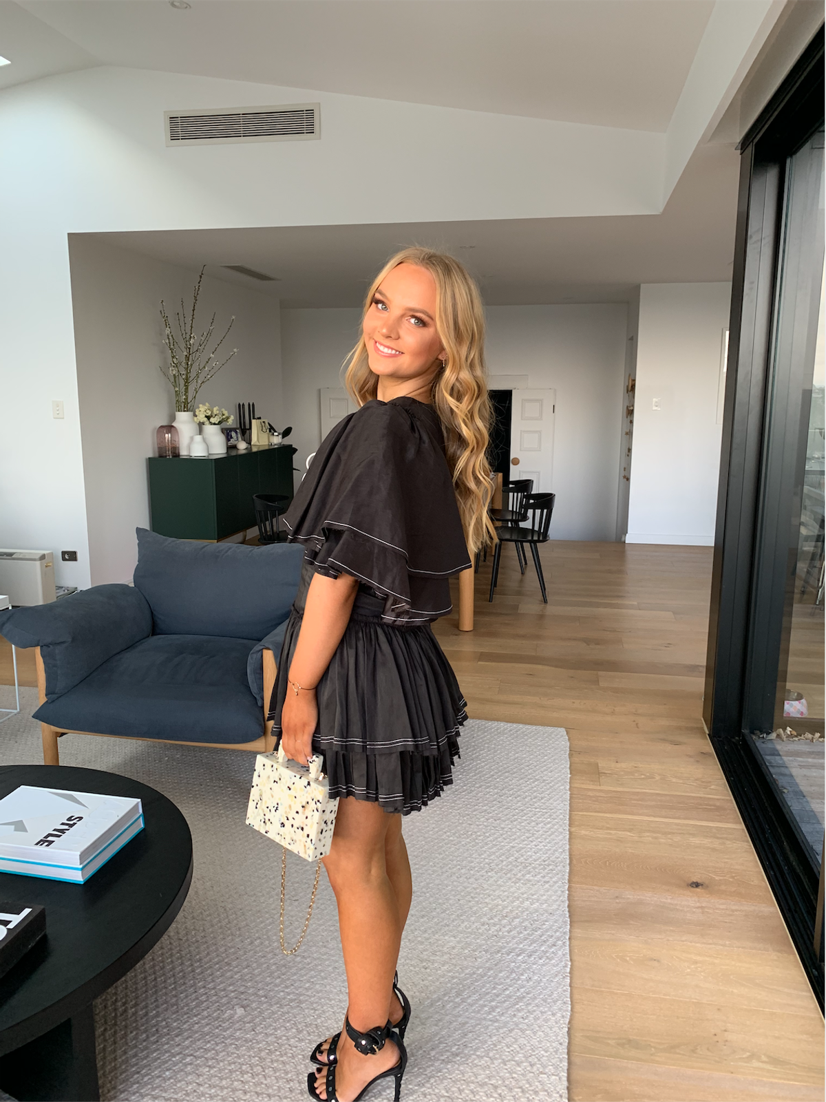 Aje Los Lunas Mini Dress Black Size 8 - Image 3