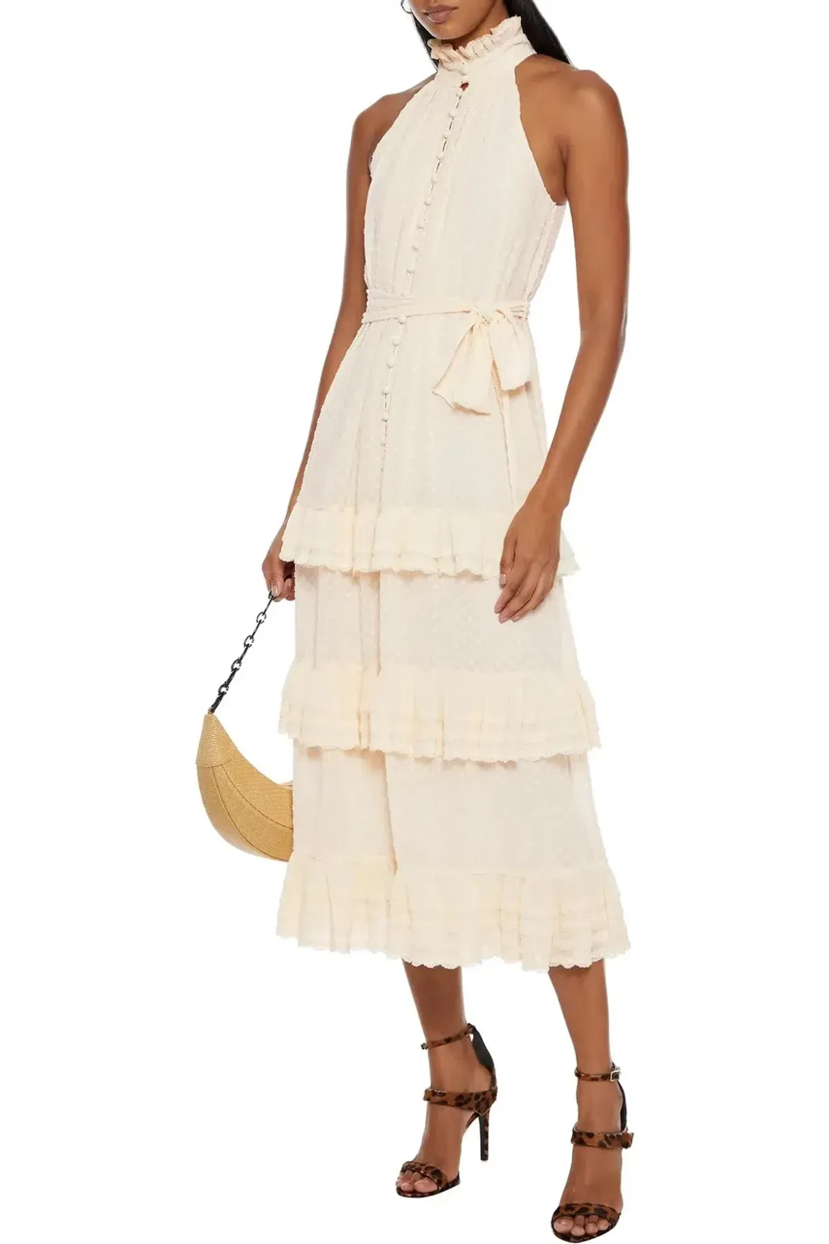 Zimmermann Pleated Lace White Picnic Dress Size 2 / AU 10-12 - Image 1