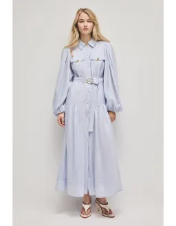 Aje Colide Shirt Dress Size 12 French Blue for rent on The Volte - image 1