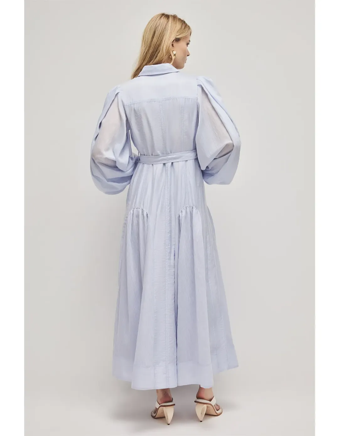Aje Colide Shirt Dress Size 12 French Blue for rent on The Volte - main image