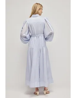 Aje Colide Shirt Dress Size 12 French Blue for rent on The Volte - image 4