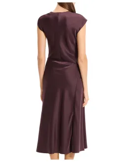 Theory Twist Bodice Satin Dress Size 12 Deep Plum for rent on The Volte - image 3