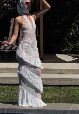 DATT Ammonite Gown XS White for rent on The Volte - image 3