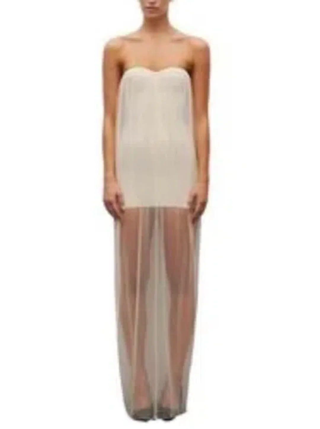 Heiress Beverly Hills Sheer Corset Dress XXS Ivory for rent on The Volte - main image