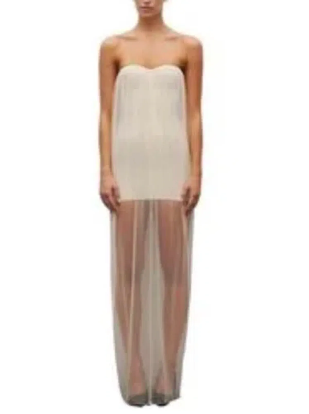 Heiress Beverly Hills Sheer Corset Dress XXS Ivory - Image 2