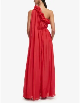 Leo Lin Jenni One Shoulder Maxi; red; size 10 for rent on The Volte - image 4