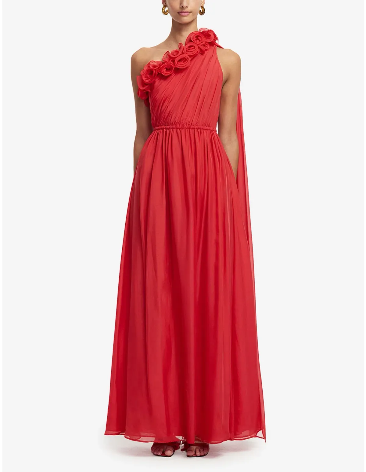 Leo Lin Jenni One Shoulder Maxi; red; size 10 for rent on The Volte - main image