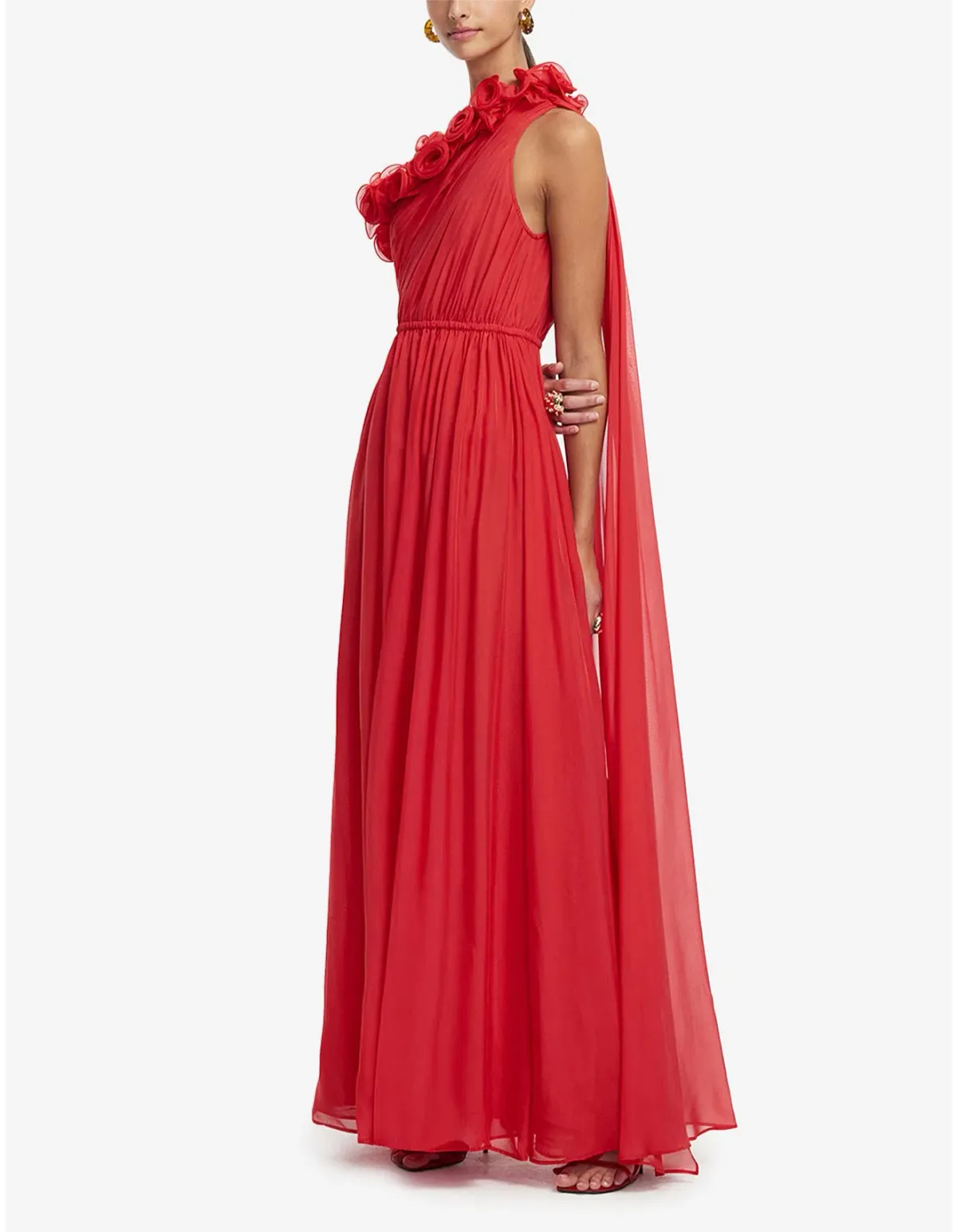 Leo Lin Jenni One Shoulder Maxi; red; size 10 - Image 5
