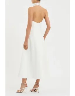 Rebecca Vallance Parrish Midi Dress Size 8 Ivory for rent on The Volte - image 2