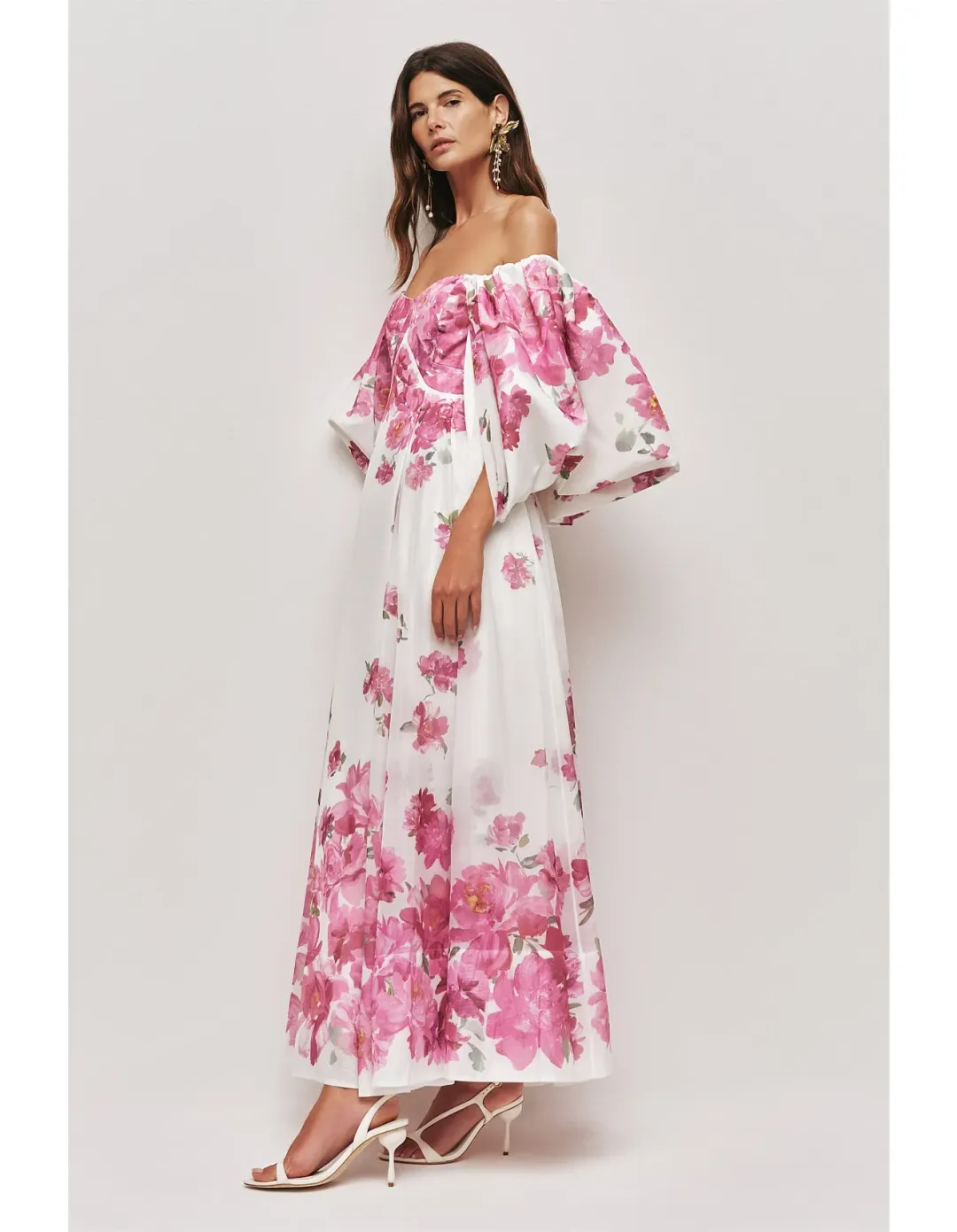 Aje Jardin Gown Size 8 AU Rosa Bold Light for rent on The Volte - main image