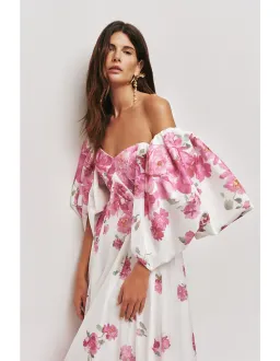 Aje Jardin Gown Size 8 AU Rosa Bold Light for rent on The Volte - image 2